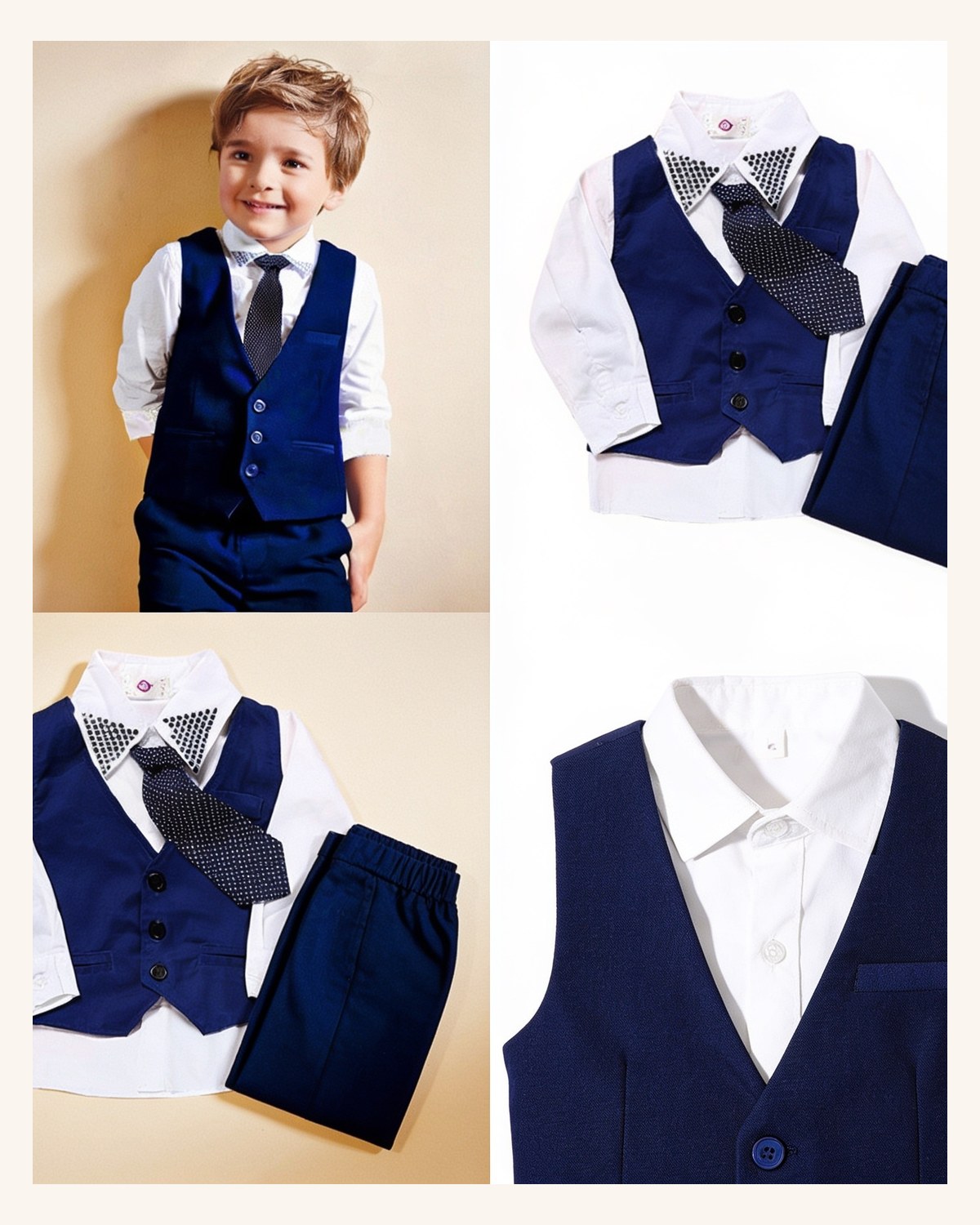 Boys Gentleman Vest Suit Set