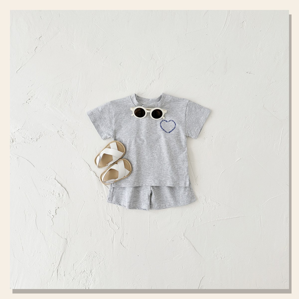 Kids Heart Print Short-Sleeve Set gallery image