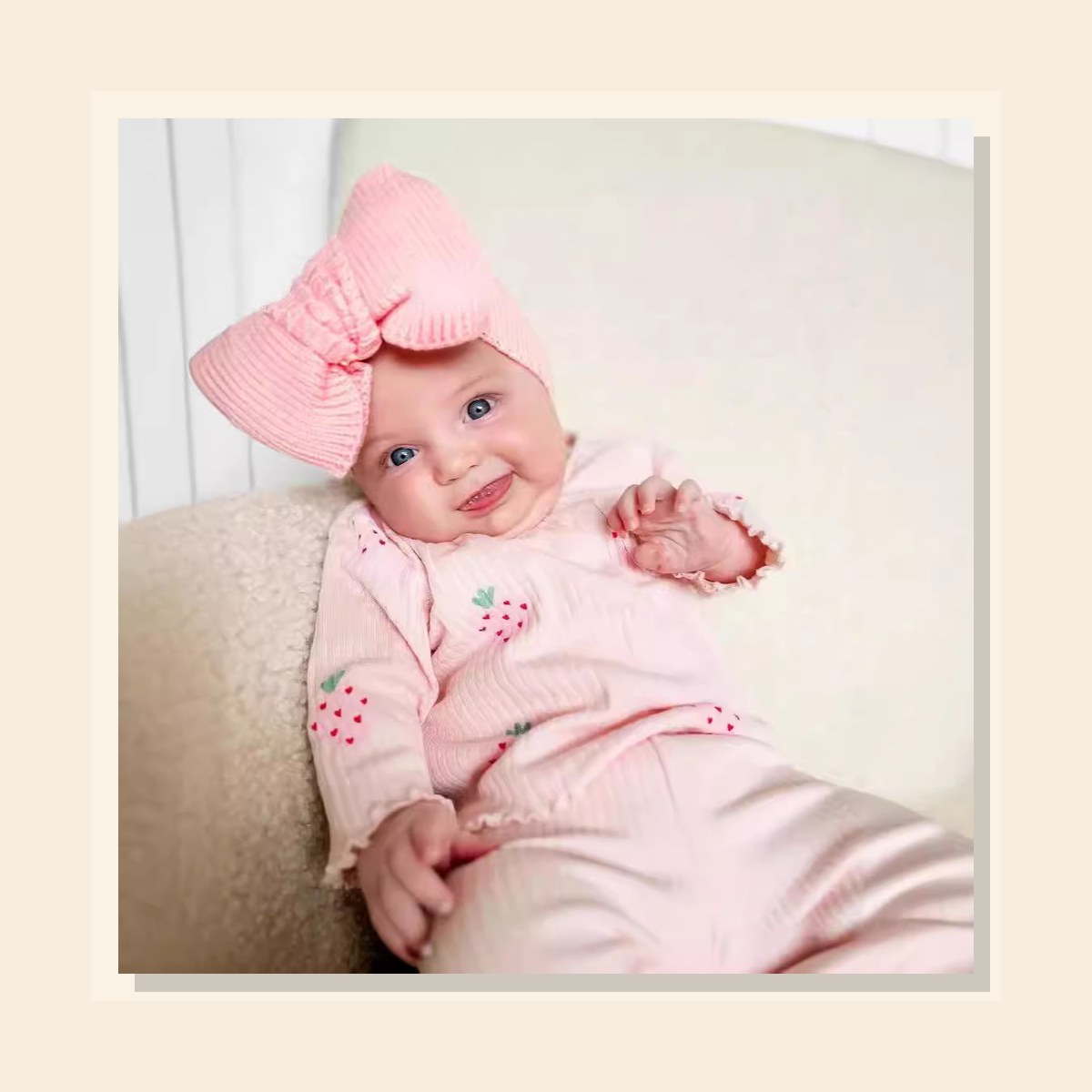 Infant Printed Three-Piece Set studio product photo for Velvet Souq UAE